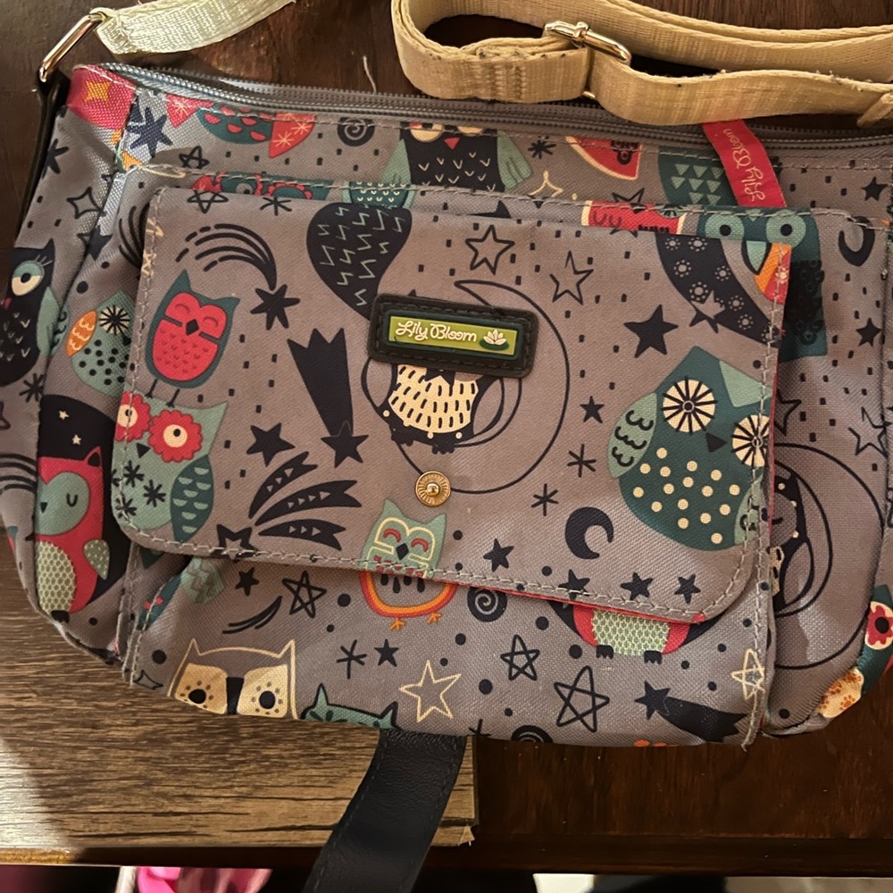 Lily bloom owl purse